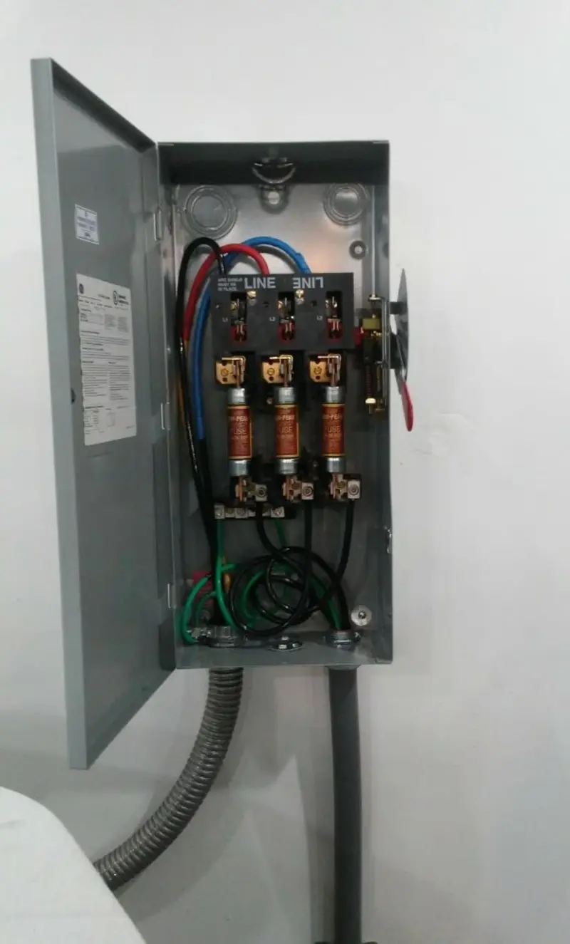 Three-phase disconnect switch installed for Electrical Wiring & Rewiring in West Pittston